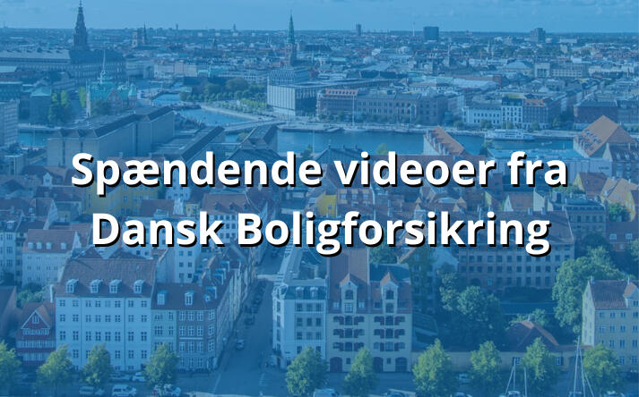 Videoer fra Dansk Boligforsikring giver dig vigtig info På Youtube, Vimeo og Dailymotion kan du se mange spændende videoer om forsikringer og boligmarkedet fra Dansk Boligforsikring.